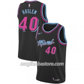 Maglia NBA Miami Heat Udonis Haslem 40 2018-19 Nike City Edition Nero Swingman - Uomo